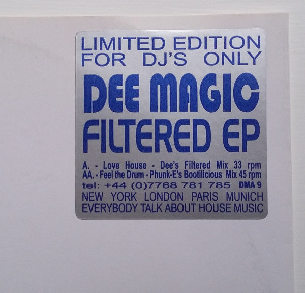 Dee Magic : Filtered EP (12", EP, Ltd, Promo, W/Lbl)