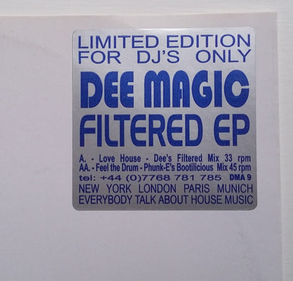 Dee Magic : Filtered EP (12", EP, Ltd, Promo, W/Lbl)