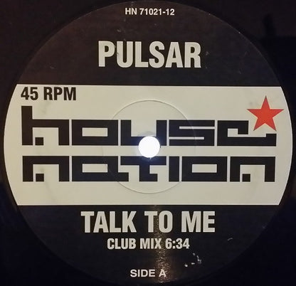 Pulsar (7) : Talk To Me (12")