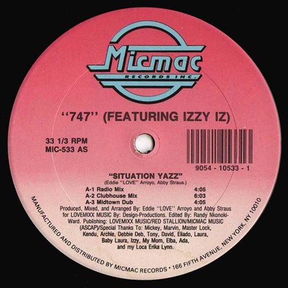 "747"* Featuring Izzy Iz* : Situation Yazz (12", Maxi)
