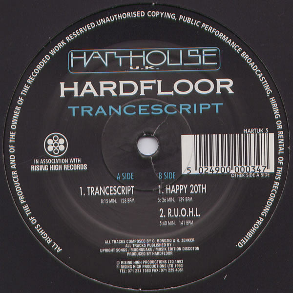 Hardfloor : Trancescript (12")