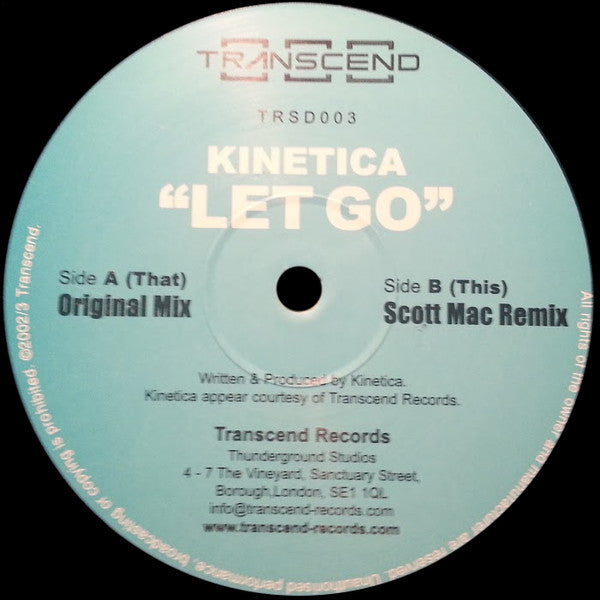Kinetica : Let Go (12")