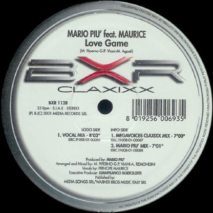 Mario Più Feat. Principe Maurice : Love Game (12")