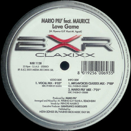 Mario Più Feat. Principe Maurice : Love Game (12")