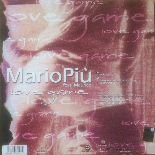 Mario Più Feat. Principe Maurice : Love Game (12")