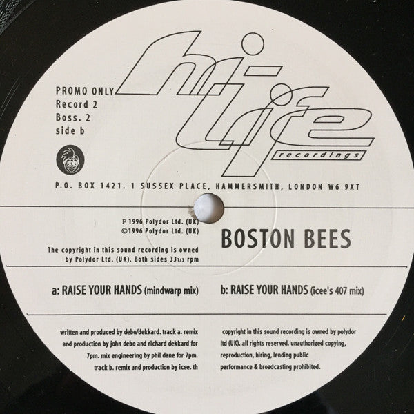 Boston Bruins : Raise Your Hands (2x12", Promo)
