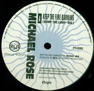 Michael Rose : Keep The Fire Burning (Dump The Lump) (12", Single)
