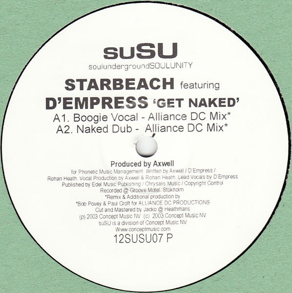 Starbeach Featuring D-Empress : Get Naked (12", Promo)