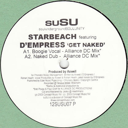 Starbeach Featuring D-Empress : Get Naked (12", Promo)