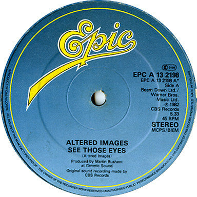 Altered Images : See Those Eyes (12", Single, Ast)