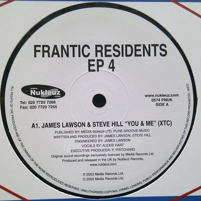 James Lawson & Steve Hill / Matt Williams & Phil Reynolds : Frantic EP 4 (12", EP)