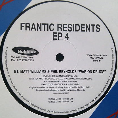 James Lawson & Steve Hill / Matt Williams & Phil Reynolds : Frantic EP 4 (12", EP)
