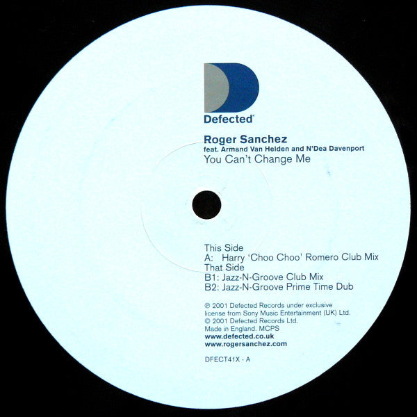 Roger Sanchez Feat Armand Van Helden And N'Dea Davenport : You Can't Change Me (2x12")