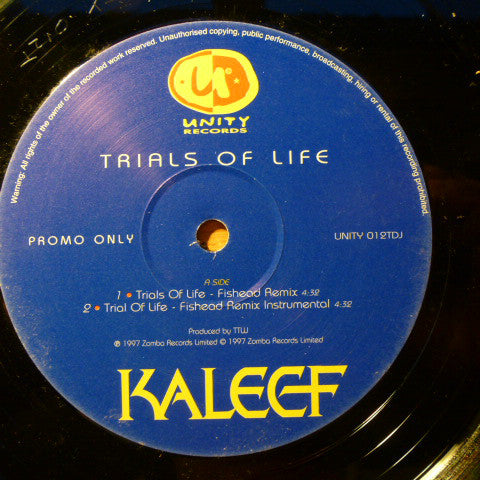 Kaleef : Trials Of Life (12", Promo)