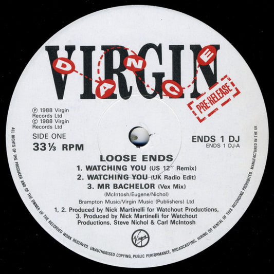 Loose Ends : Watching You (12", Promo)