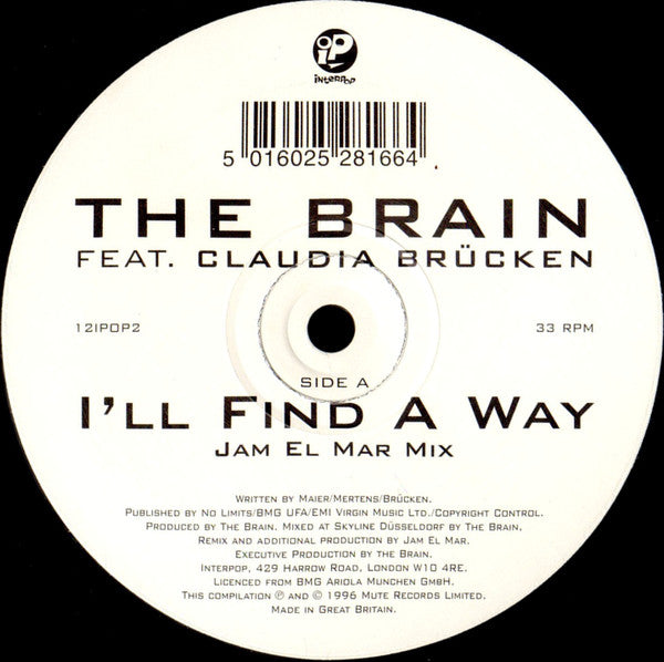 The Brain (2) Feat. Claudia Brücken : I'll Find A Way (12")