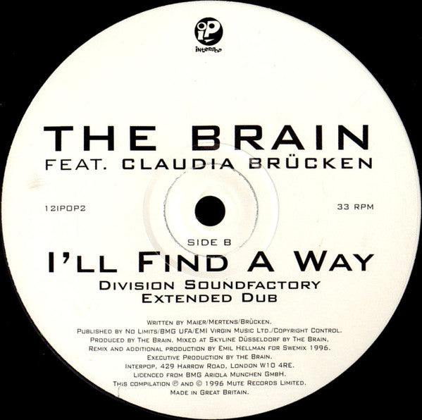 The Brain (2) Feat. Claudia Brücken : I'll Find A Way (12")