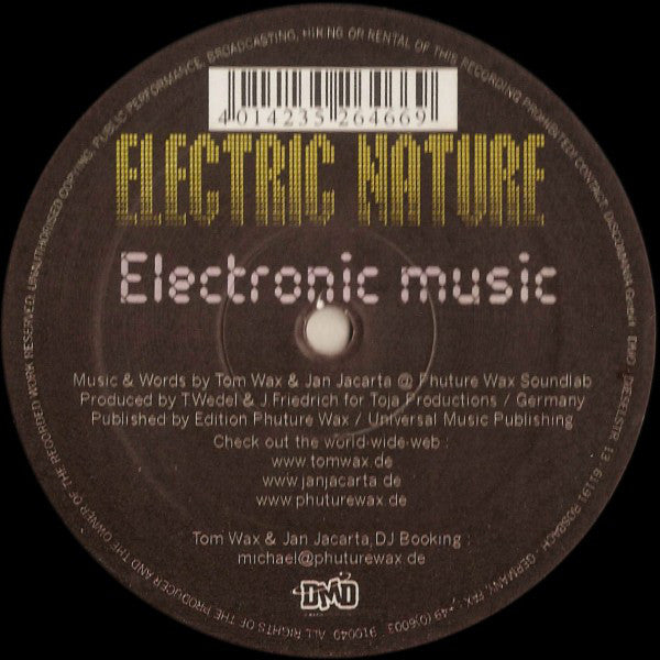 Tom Wax & Jan Jacarta Present Electric Nature : Electronic Music (12")