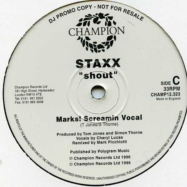 Staxx : Shout (2x12", Promo)