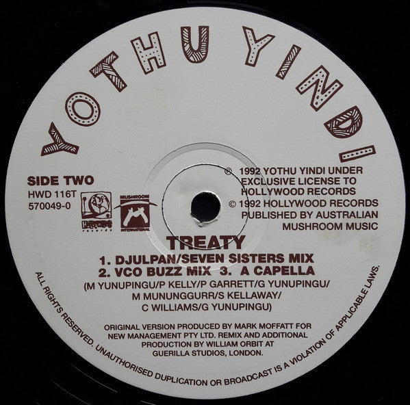 Yothu Yindi : Treaty (12", Single)