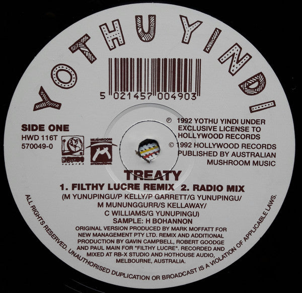Yothu Yindi : Treaty (12", Single)