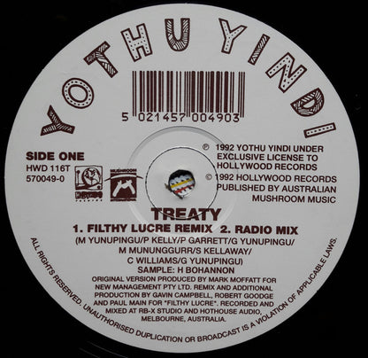Yothu Yindi : Treaty (12", Single)