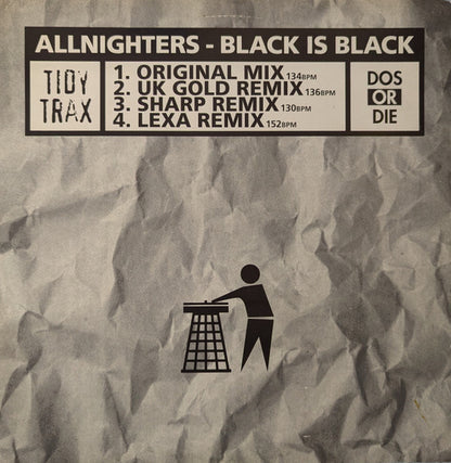 Allnighters : Black Is Black (12", Single, Bla)