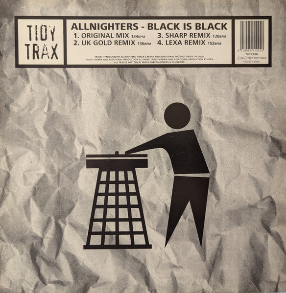 Allnighters : Black Is Black (12", Single, Bla)