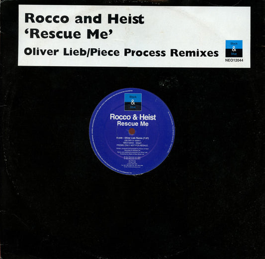 Rocco & Heist : Rescue Me (12", Promo)