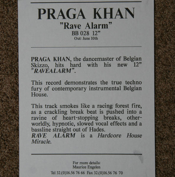 Praga Khan : Rave Alarm (12")