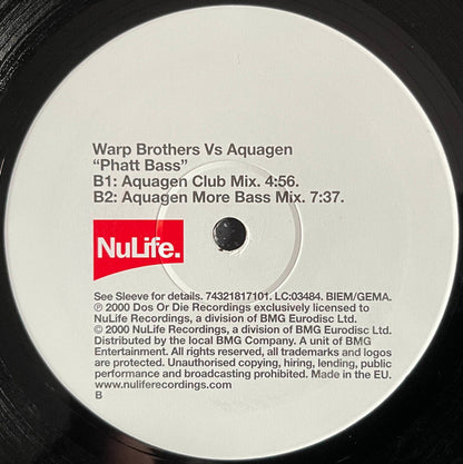 Warp Brothers Vs. Aquagen : Phatt Bass (12")