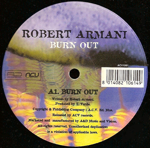 Robert Armani : Burn Out (12")