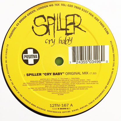 Spiller : Cry Baby (12")