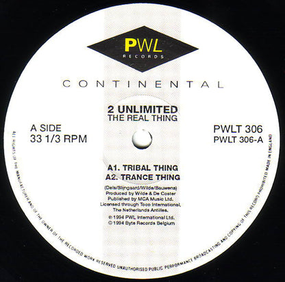 2 Unlimited : The Real Thing (12", Single)