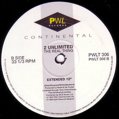 2 Unlimited : The Real Thing (12", Single)