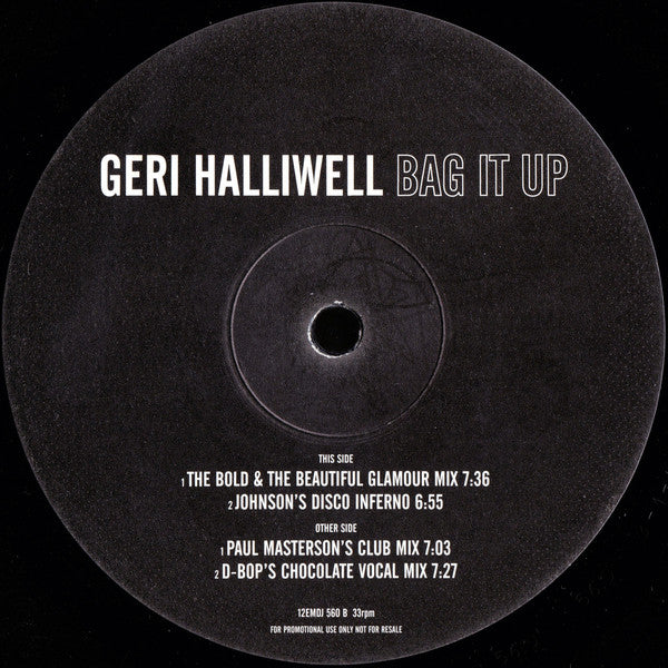 Geri Halliwell : Bag It Up (12", Promo)