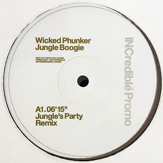 Wicked Phunker : Jungle Boogie (2x12", Promo)