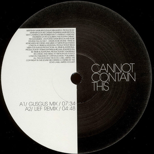 Moloko : Cannot Contain This (12")