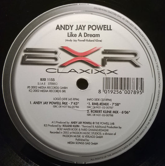 Andy Jay Powell : Like A Dream (12")