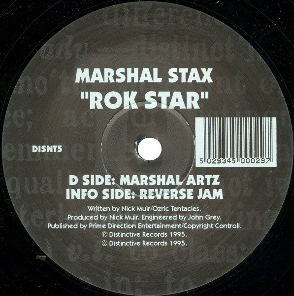 Marshal Stax : Rok Star (12")