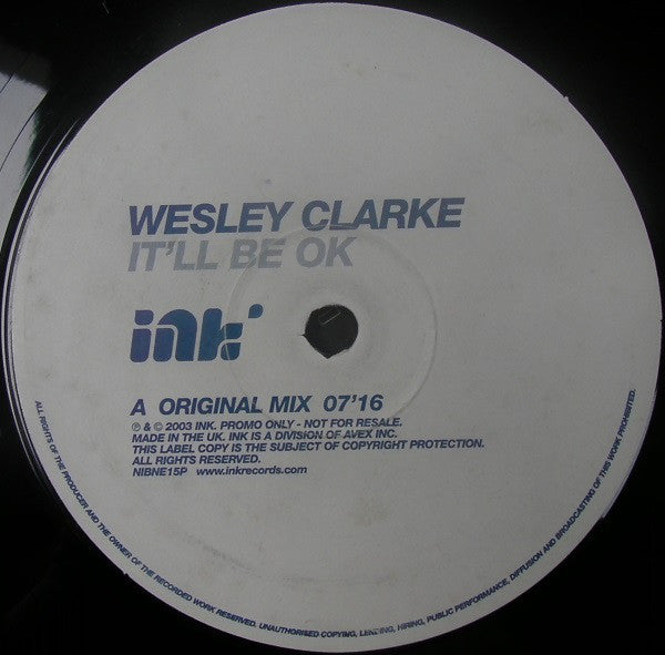 Wez Clarke : It'll Be Ok (12")