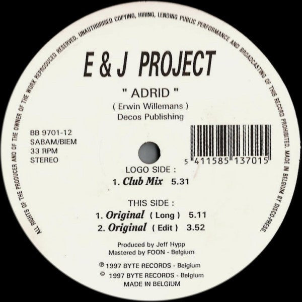 E&J Project : Adrid (12")