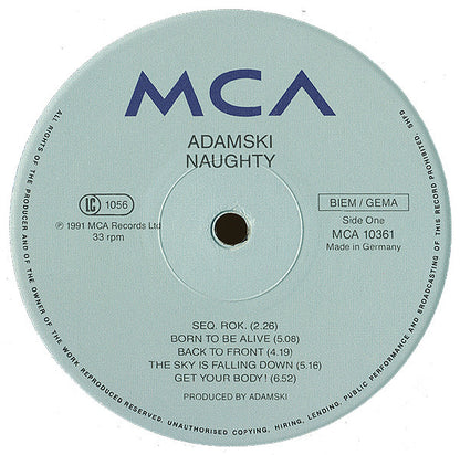 Adamski : Naughty (LP, Album)