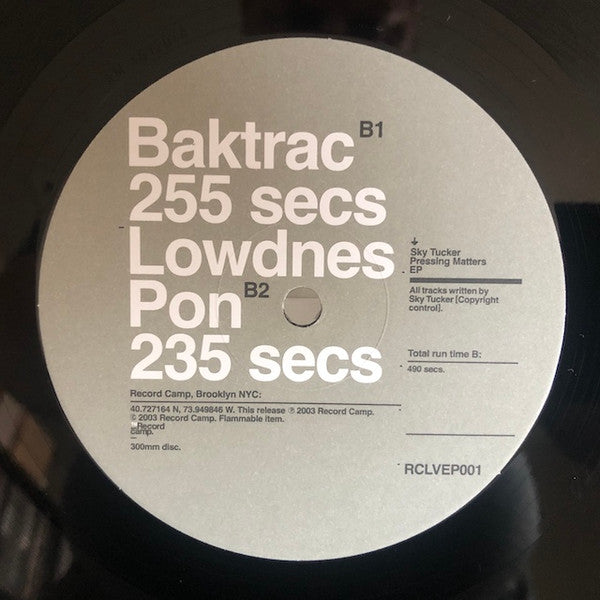 Sky Tucker : Pressing Matters EP (12", EP)