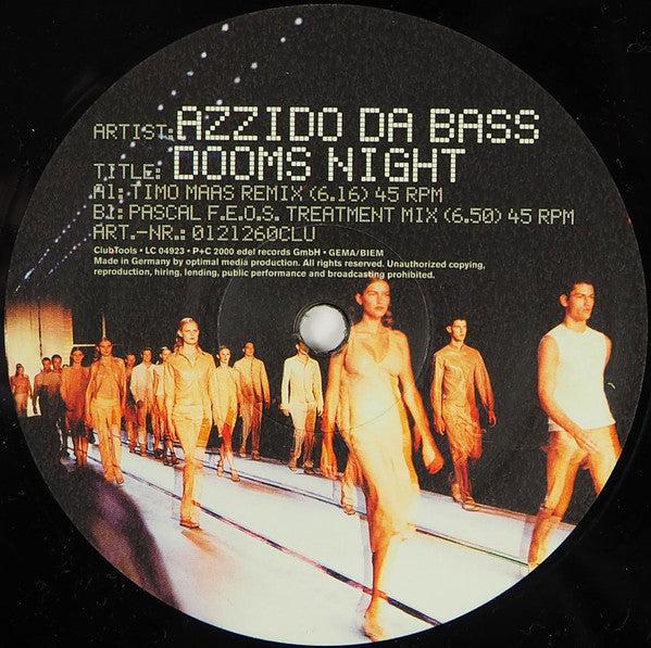 Azzido Da Bass : Dooms Night (12")