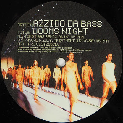 Azzido Da Bass : Dooms Night (12")