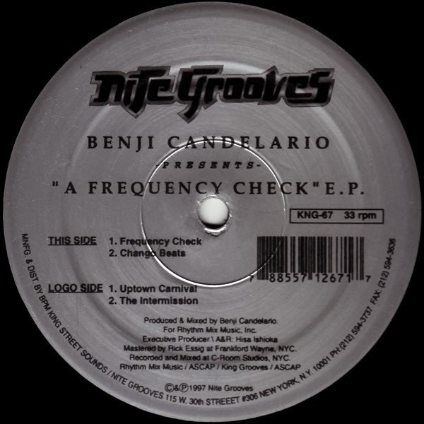 Benji Candelario : A Frequency Check E.P. (12", EP)