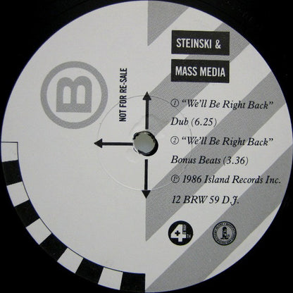 Steinski & Mass Media : We'll Be Right Back (12", Promo)