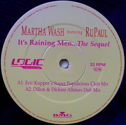 Martha Wash featuring RuPaul : It's Raining Men...The Sequel (12")