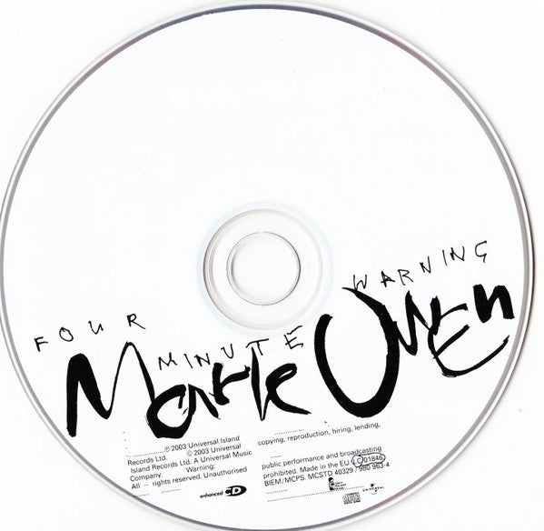 Mark Owen : Four Minute Warning (CD, Single, Enh)